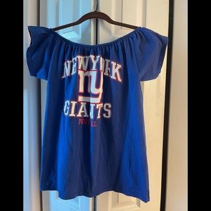 Sojara  Off the shoulder New York giants top